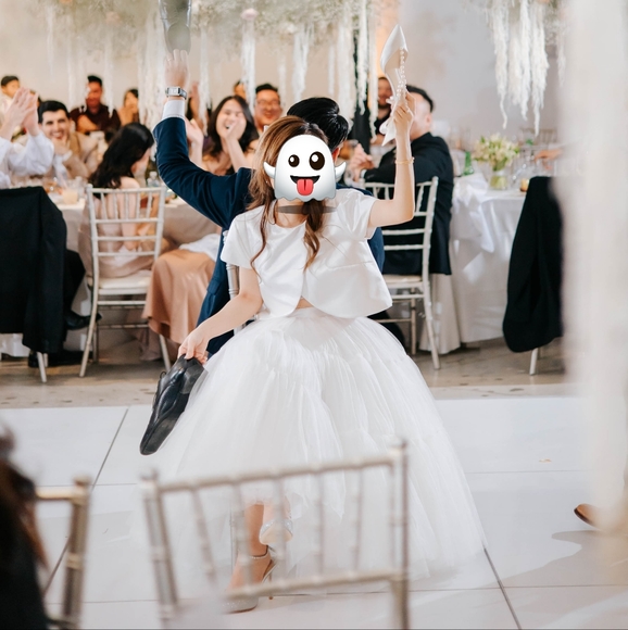 Custom made wedding reception 2 pieces set dress - Picture 4 of 5